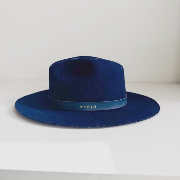 Wyeth Navy Blue Wool Felt Rancher Hat OS - Picture 1 of 9